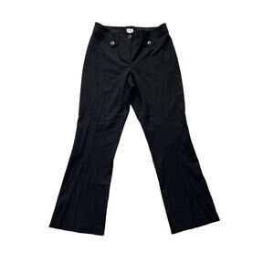 Y2K vintage cache black mid rise cropped flare trouser pants size 6